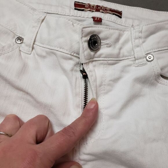 Makers of True Originals White Ankle Cropped Jeans Size 27 - Picture 5 of 13